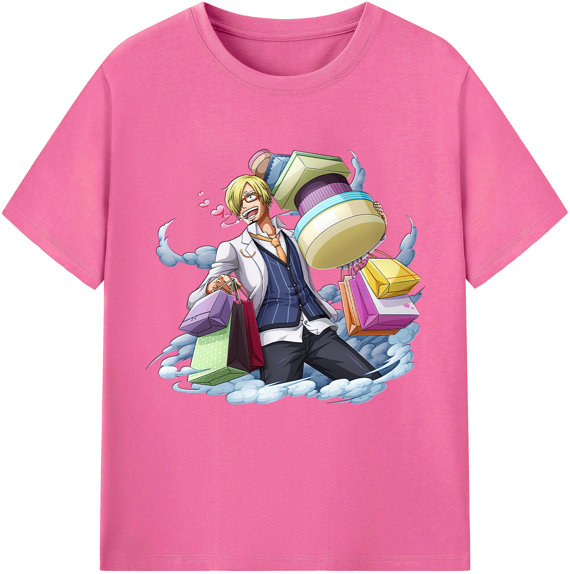 （画像用） ワンピース サンジ ONE PIECE Sanji レディースカジュアルプリントTシャツ（綿100％）